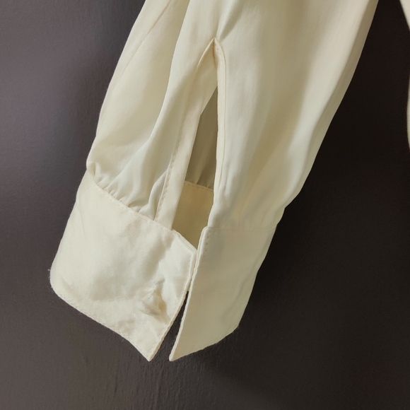 Julie Brown Silk Tunic with Embellished Silver Sequin V-neck - Size 6 - Picture 5 of 13